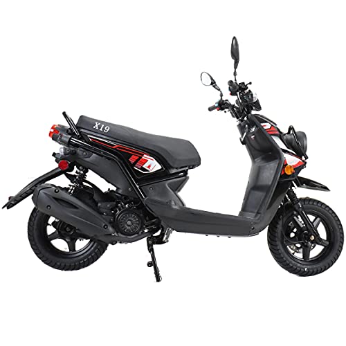 X-PRO 150cc Adult Moped Street Gas Moped 150cc Bike with 12" Aluminum Wheels (White)