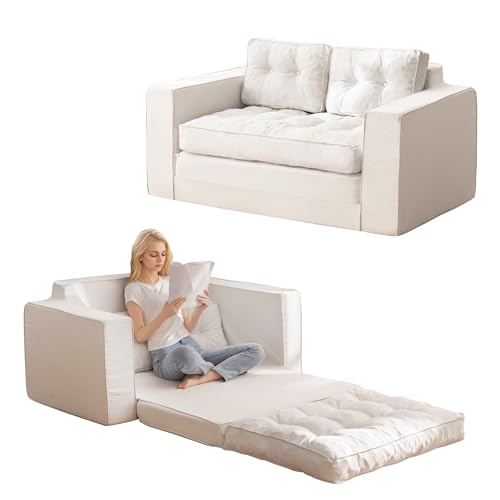 YOSHOOT Loveseat Sleeper Sofa,55" Convertible Sofa Bed Couch Futon Couches for Living Room