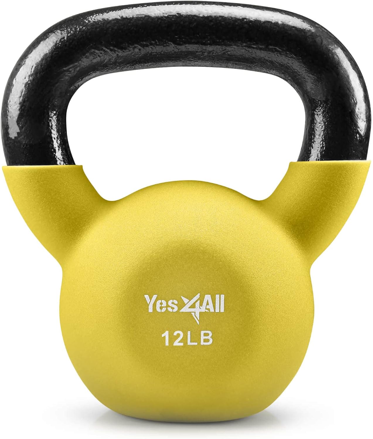 Yes4All Neoprene Coated Kettlebell Weights, Strength Training Kettlebells for Weightlifting, Conditioning, Strength & Core Training Pack of 2