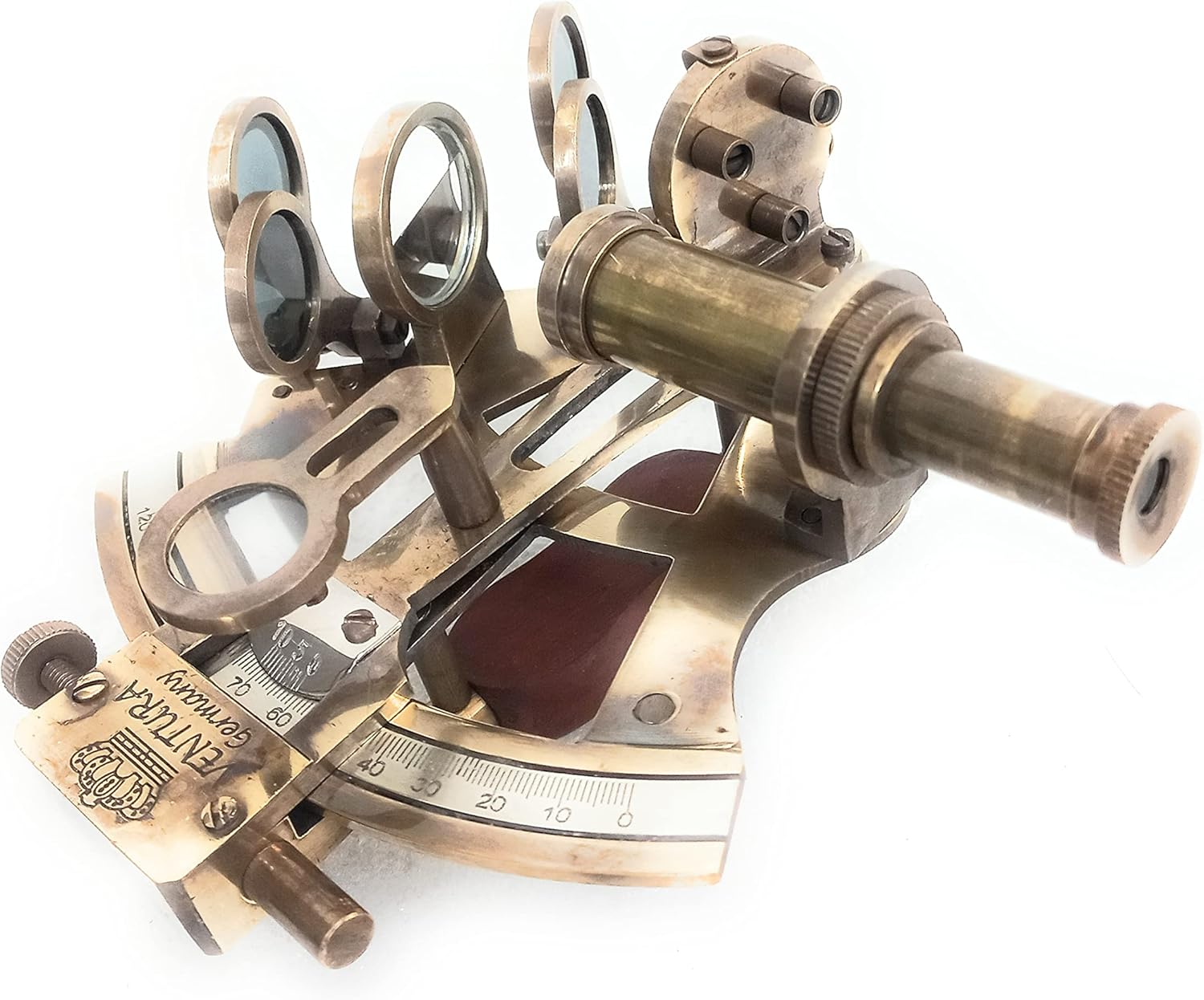 ALADEAN Marine Sextant | Vintage Navigation Instruments Antique Astrolabe | Ship Captain Nautical Brass Sextant Gift Box Pack of 2