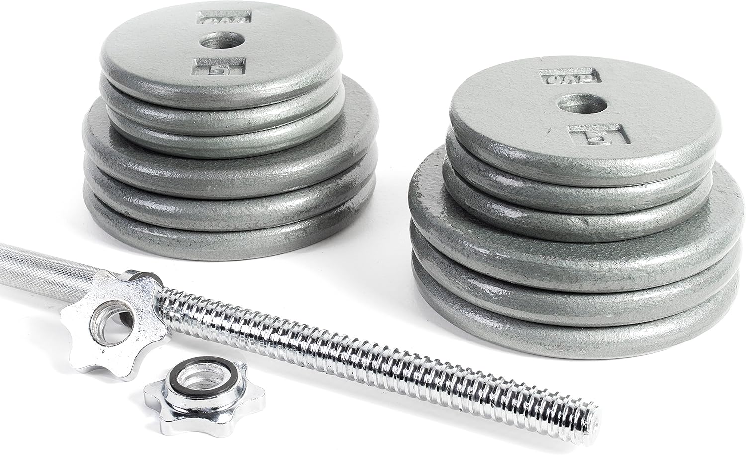 CAP Barbell Standard 1-Inch Barbell Weight Set, 100-Pounds