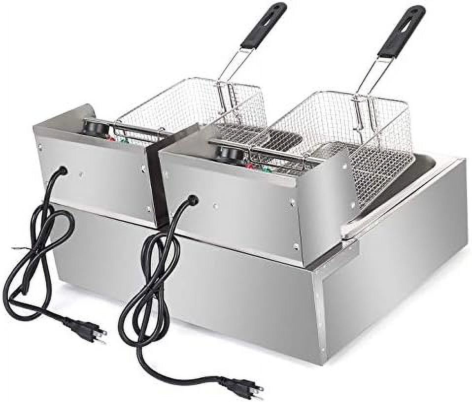 5000W Deep Fryer, 12L Electric Dual Deep Fryer