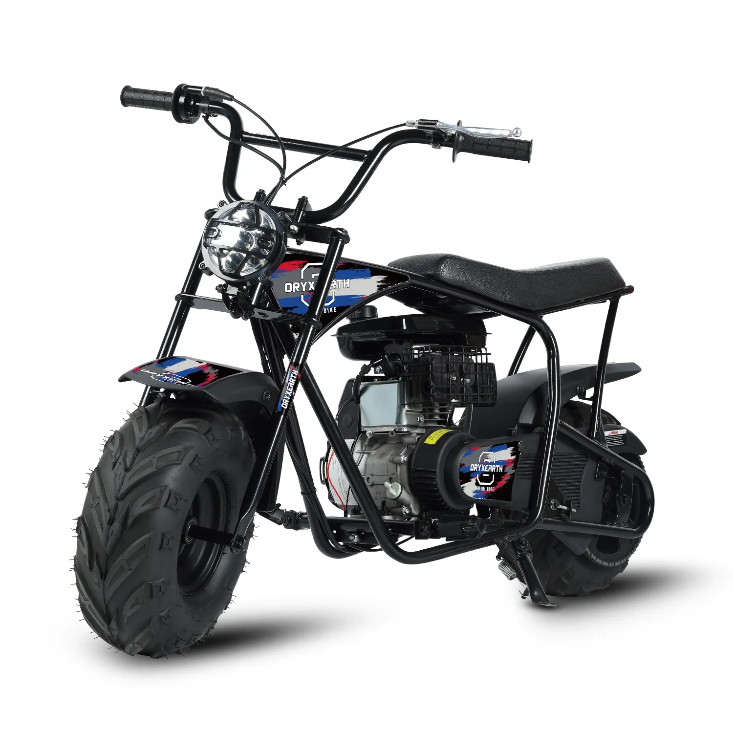 Oryxearth Gas Powered Mini Dirt Bike with Headlight, 105CC 4-Stroke Off-Road Motorcycle, Up to 24 Mph, Racing Blue - Curated Treasures Market