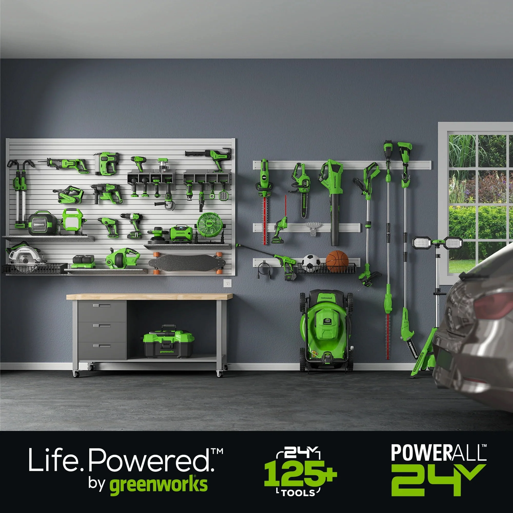Greenworks 24V Cordless Axial Blower (90 Mph / 320 Cfm) with 2Ah USB Battery & Charger 2415702