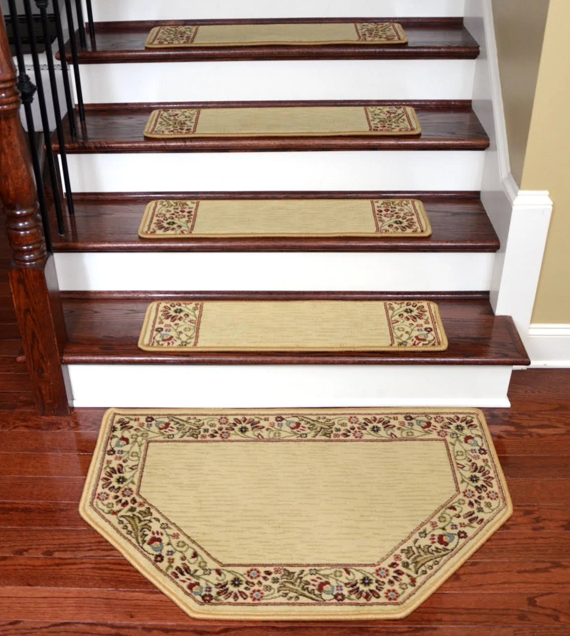 Dean Tape Free Pet Friendly Stair Gripper Ultra Premium Carpet Stair Treads, Beige - 15 count