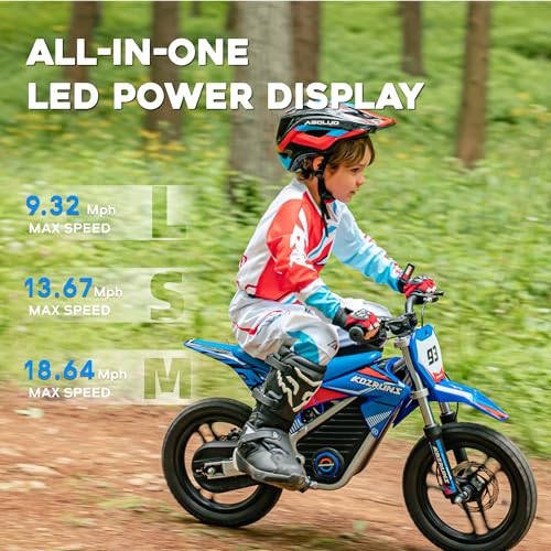 AIII Electric Dirt Bike for Kids 3-7, High Performance Racing Grade Motorcycle, Up to 8MPH, 2 Speed Settings, 12-Inch Off-Road Tires
