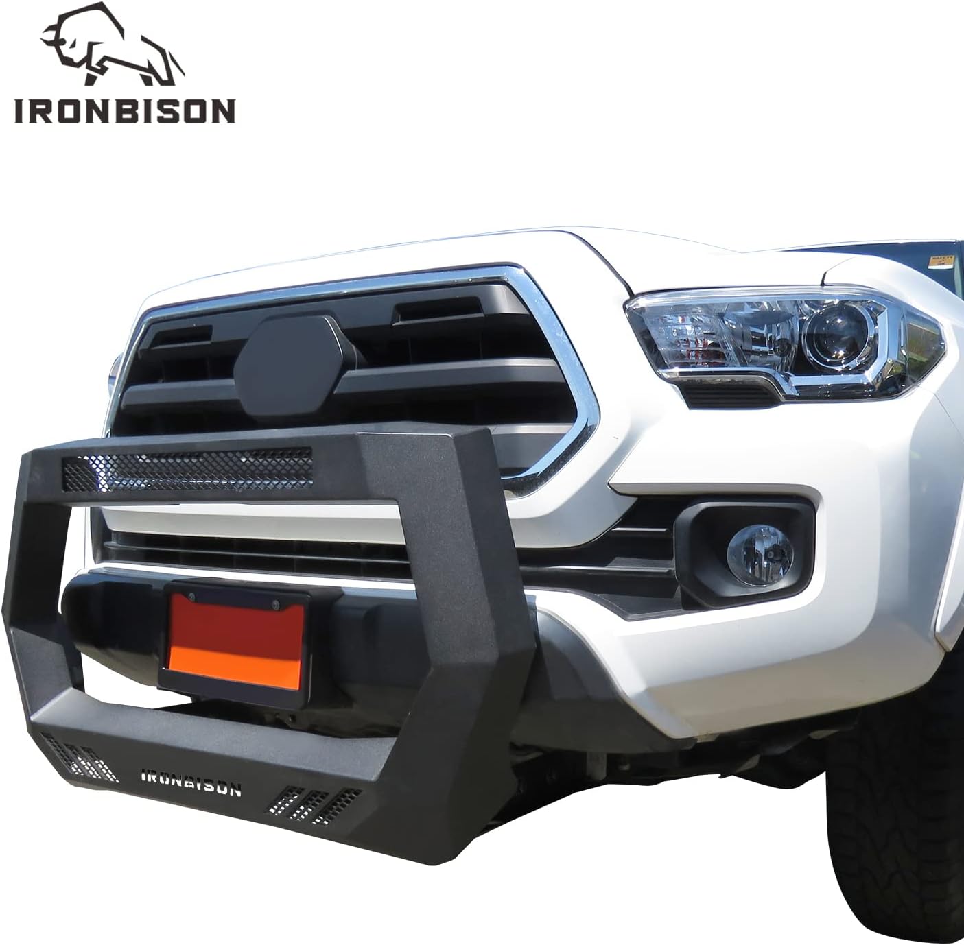 IRONBISON Barde Bull Bar Compatible with 2005-2022 Toyota Tacoma Pickup Truck Fine Textured Black Front Bumper Brush Grille Guard Compatible with 20”