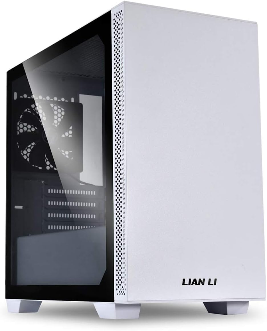 Lian Li microATX Mid-Tower Computer Case PC Gaming Case Chassis w/Tempered Glass Side Panel, Magnetic Dust Filter, Water-Cooling Ready