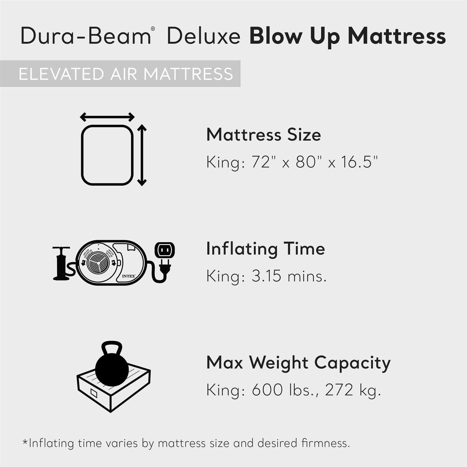Intex Deluxe Pillow Rest Raised Air Mattress Built In Pump - Sports Supplies Online Store