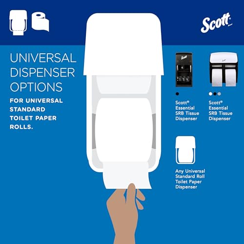 Scott® Professional 100% Recycled Fiber Standard Roll Bulk Toilet Paper (13217), 2-Ply, Elevated Design, White