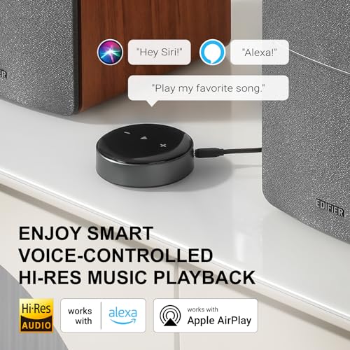 Edifier Powered Bookshelf Speakers R1280T with WiiM Mini AirPlay2 Wireless Wi-Fi Audio Streamer, Stream Hi-Res Audio from Spotify