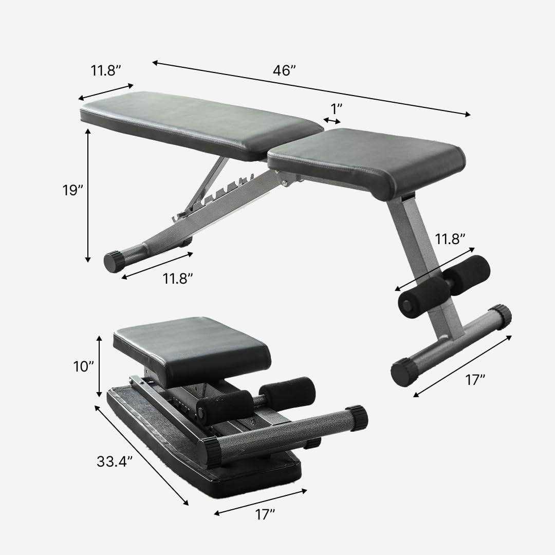 Finer Form 5-in-1 Adjustable Weight Bench Foldable Multi-Purpose Bench for Full Body Workout - Sports Supplies Online Store