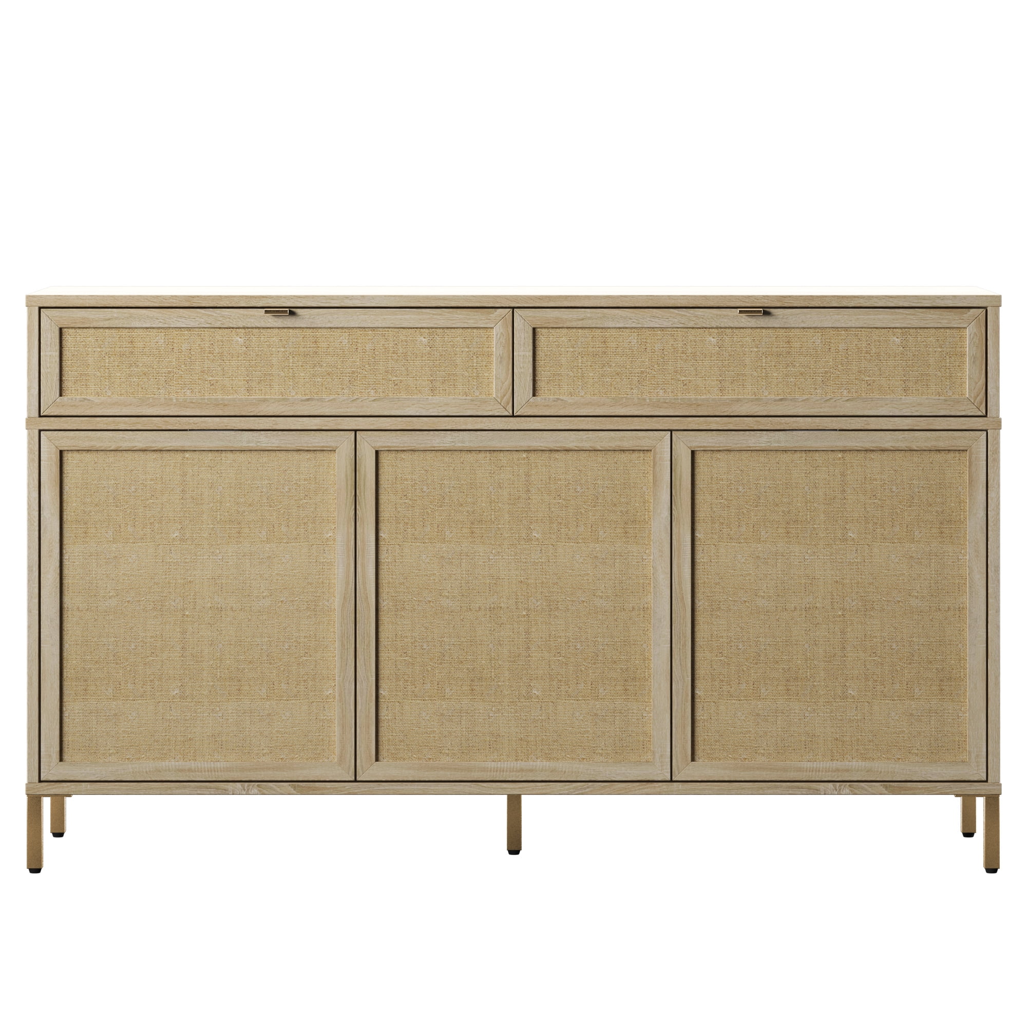 Twin Star Home 52" Sideboard with Drawers and Linen-style Accents
