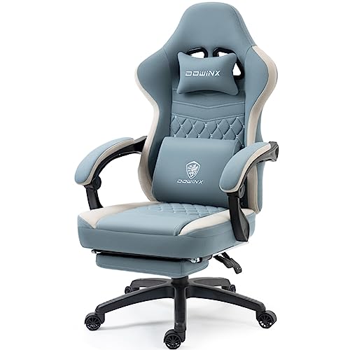 Dowinx Gaming Chair Breathable Fabric Computer Chair with Pocket Spring Cushion, Comfortable Office Chair with Gel Pad and Storage Bag