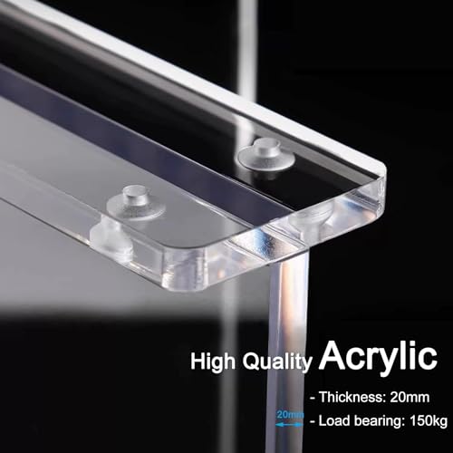 Modern Acrylic Table Leg, DIY Replacement Furniture Leg, Desk Legs for Dinning Table Coffee Table, Max Load 150kg, 1 Pack (Color : Height 70cm