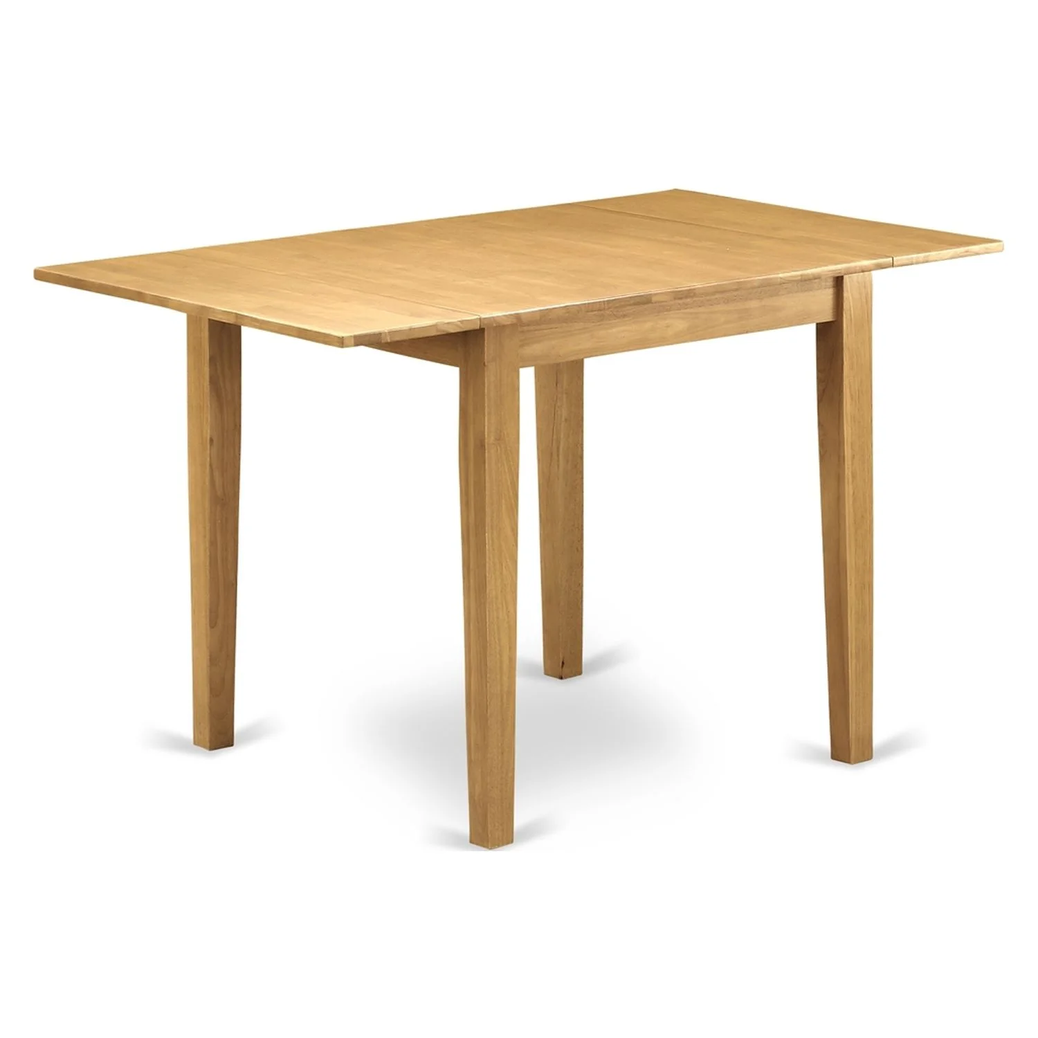 HomeStock Coastal Cool 5Pc Modern Dining Table Set Contains A Dining Room Table And 4 Dinette Chairs With Solid Wood Seat And Slat Back, Oak Finish