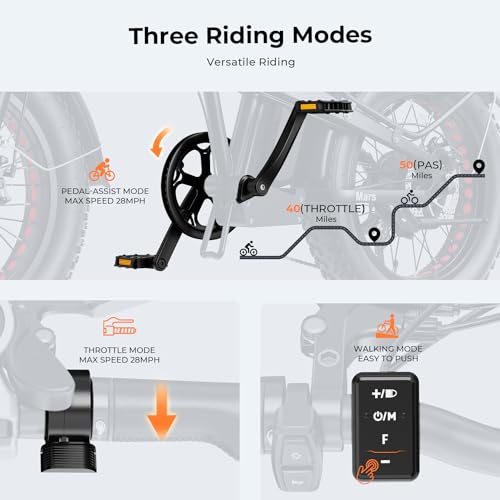 Heybike Mars 2.0 Electric Bike for Adults with 1400W Peak Motor, 28MPH Top Speed,and 624Wh Removable Battery
