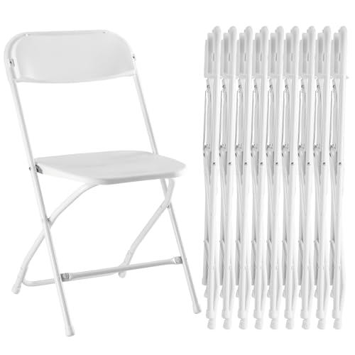 Sweetcrispy Folding Chair 12 Pack, Leather Padded Folding Chairs, Sturdy Metal Foldable Chairs, Easy to Use and Store, Outdoor and Indoor, for Home