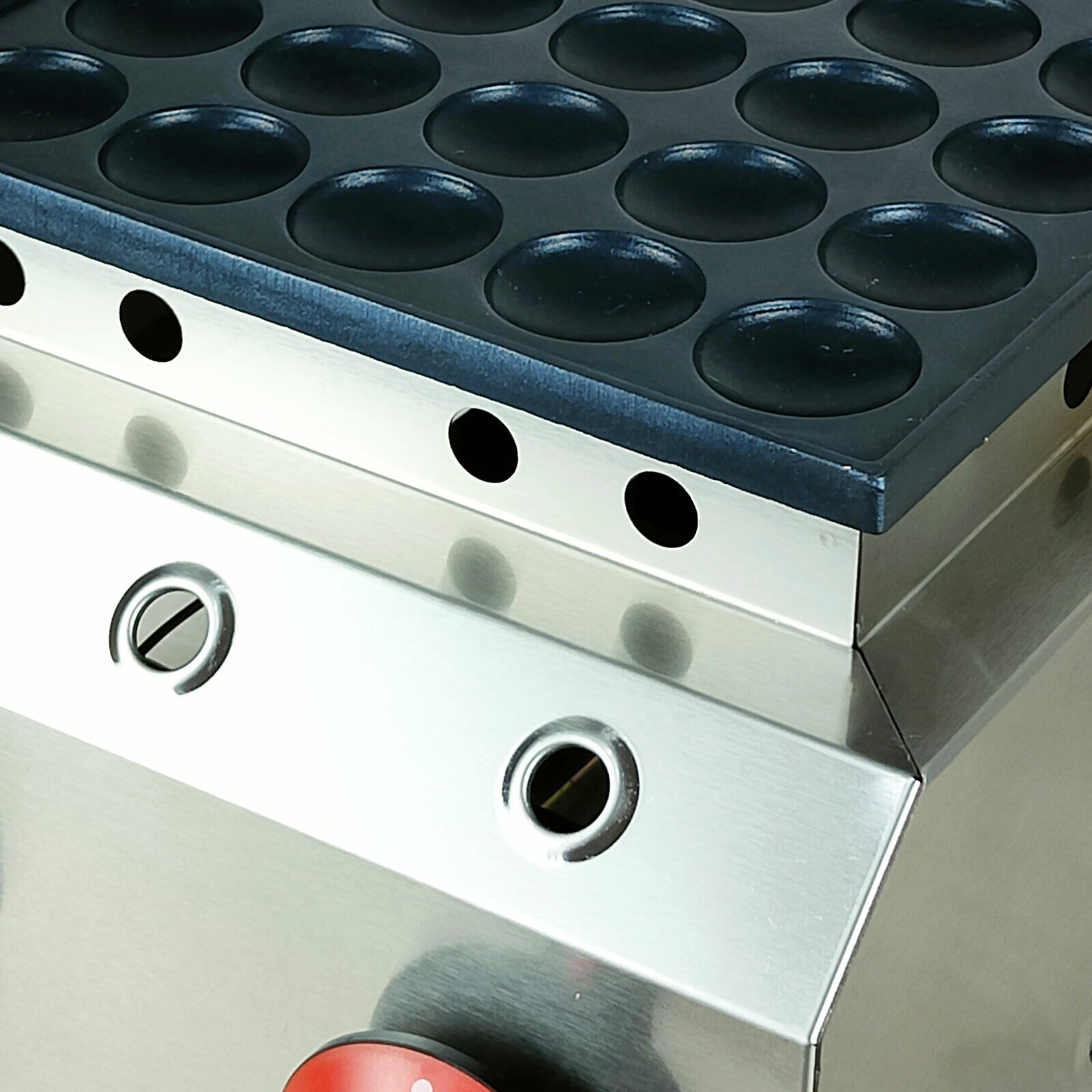 LPG Gas Poffertjes Maker 50 Holes Mini Dutch Pancakes Maker Machine Non-stick Waffle Maker