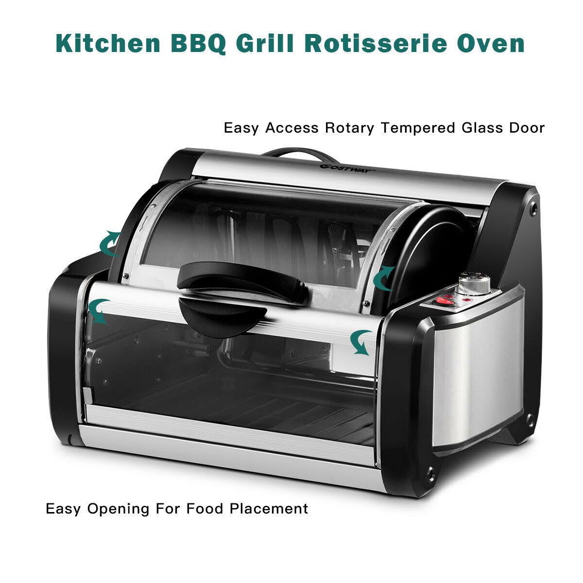 Costway Horizontal Rotating Kebob Skewer Roaster Oven Grill