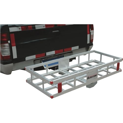 Ultra-Tow Aluminum Hitch Cargo Carrier- 500-Lb Capacity Silver 49inx22.5inx8inH