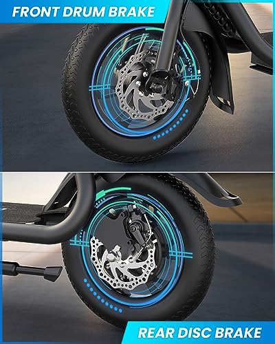 Gyroor Electric Scooter Adults, 20/25 Miles Range 450W Motor up to 15.5/18.6 MPH Speed LCD Display, Electric Scooter with Basket