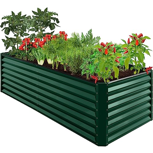 Best Choice Products 8x4x2ft Outdoor Metal Raised Garden Bed, Deep Root Planter Box for Vegetables, Flowers, Herbs