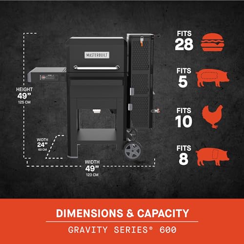 Masterbuilt? Gravity Series? 800 Digital Charcoal Grill, Griddle and Smoker with Digital Control
