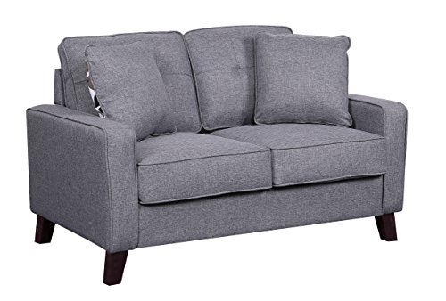 US Pride Furniture S L Love Seats, Light Gray