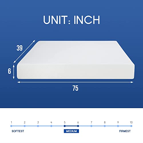 King Mattress, 5/6/8/10/12 Inch King Size Mattress Medium Firm Memory Foam Mattress for Cool Sleep & Pressure Relief