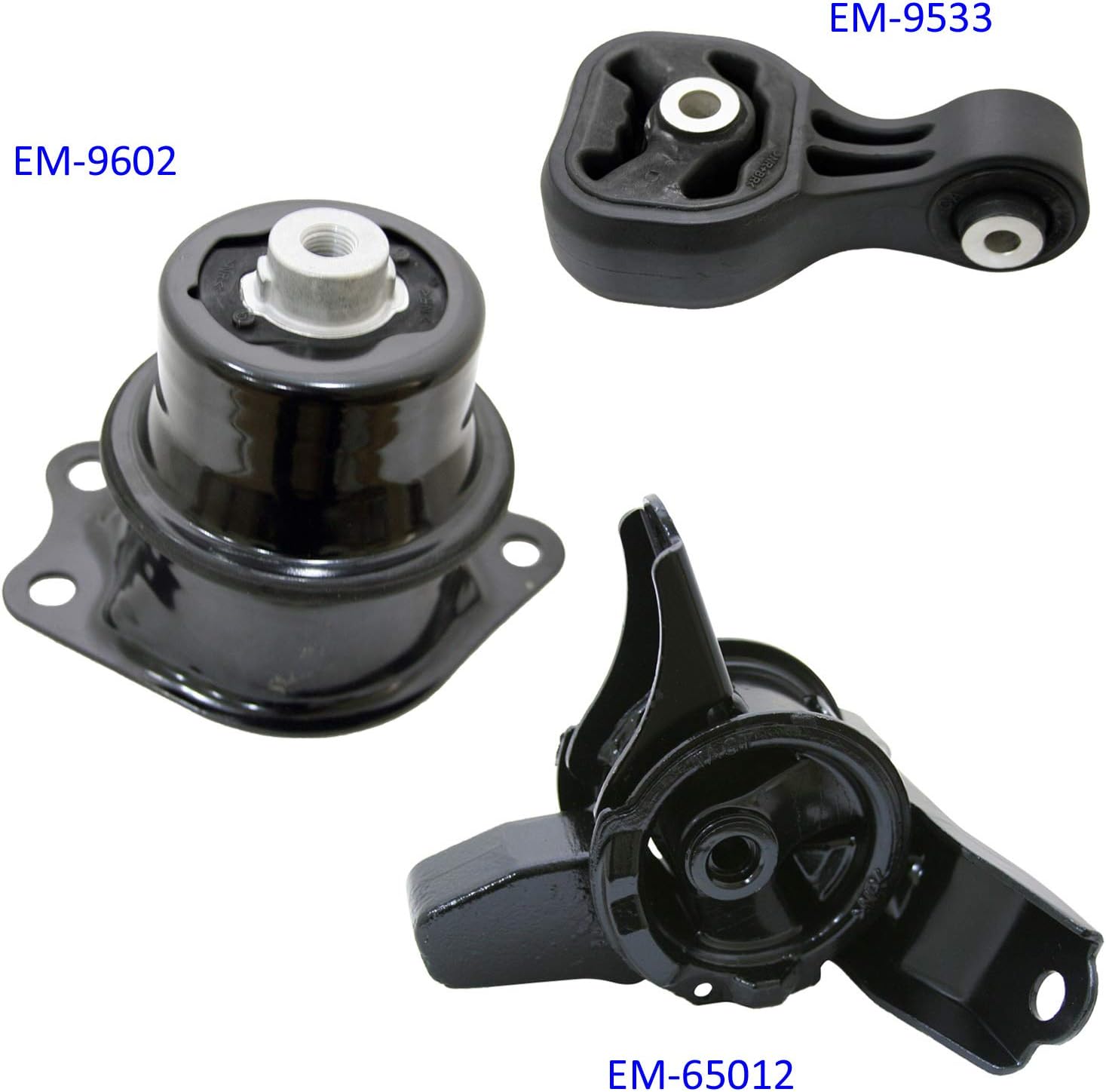 3pcs Set - Motor Mounts Kit Compatible with 09-13 Honda Fit (1.5L 4Cylinder) Automatic Transmission - Auto AT Trans Engine Mounts Pack of 2