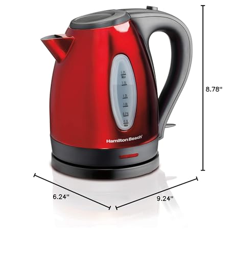 Hamilton Beach Electric Tea Kettle, Water Boiler & Heater, 1.7 Liter, Cordless Serving, 1500 Watts for Fast Boiling