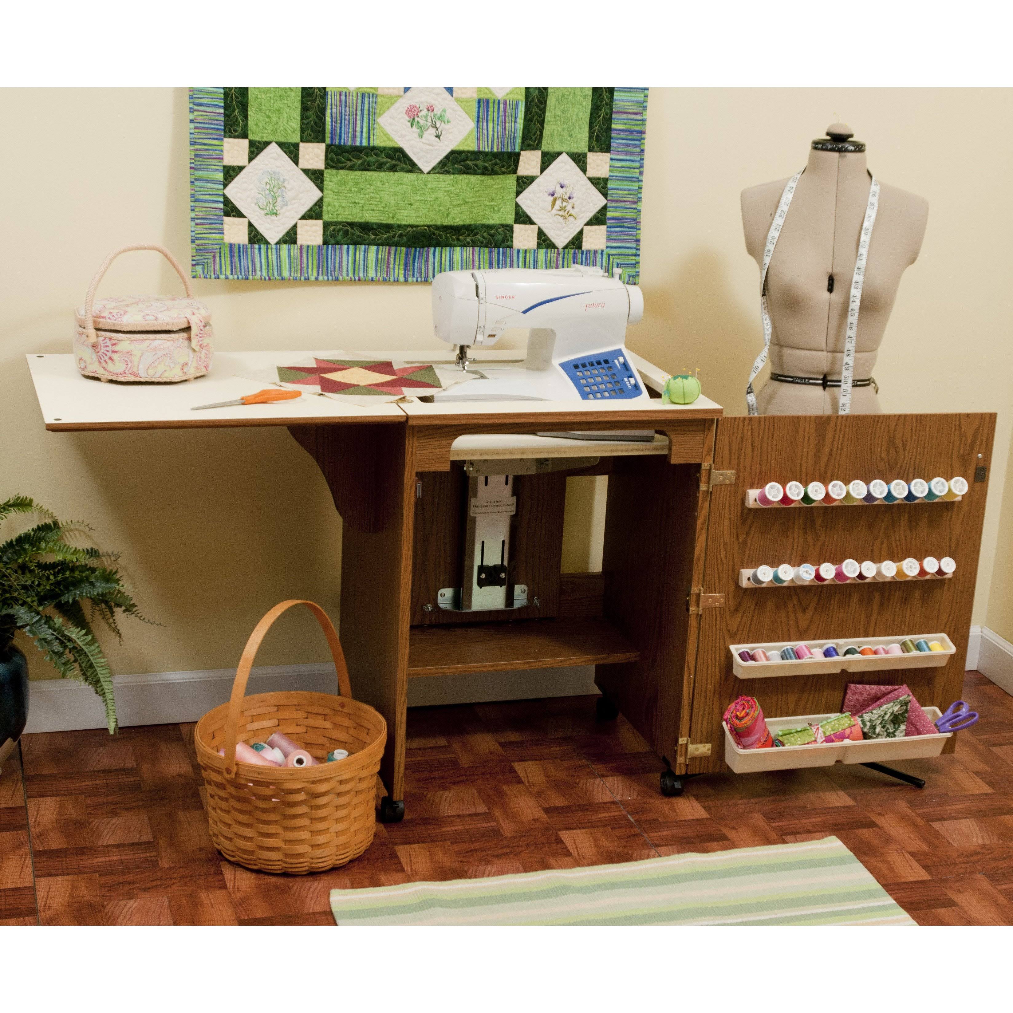 Arrow Sewnatra Sewing Cabinet - Oak