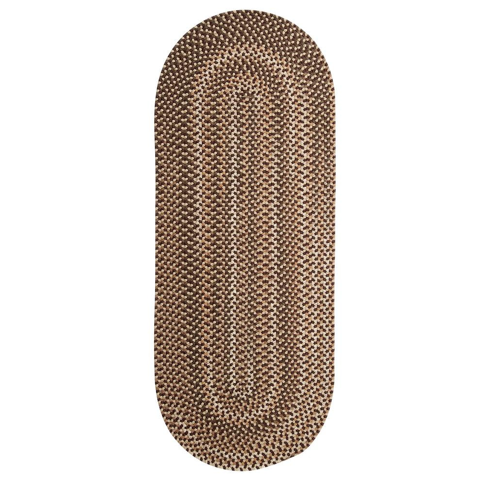 Colonial Mills  Charlesgate Indoor/Outdoor Braided Area Rug Brown 5X7 5' x 8' Oval