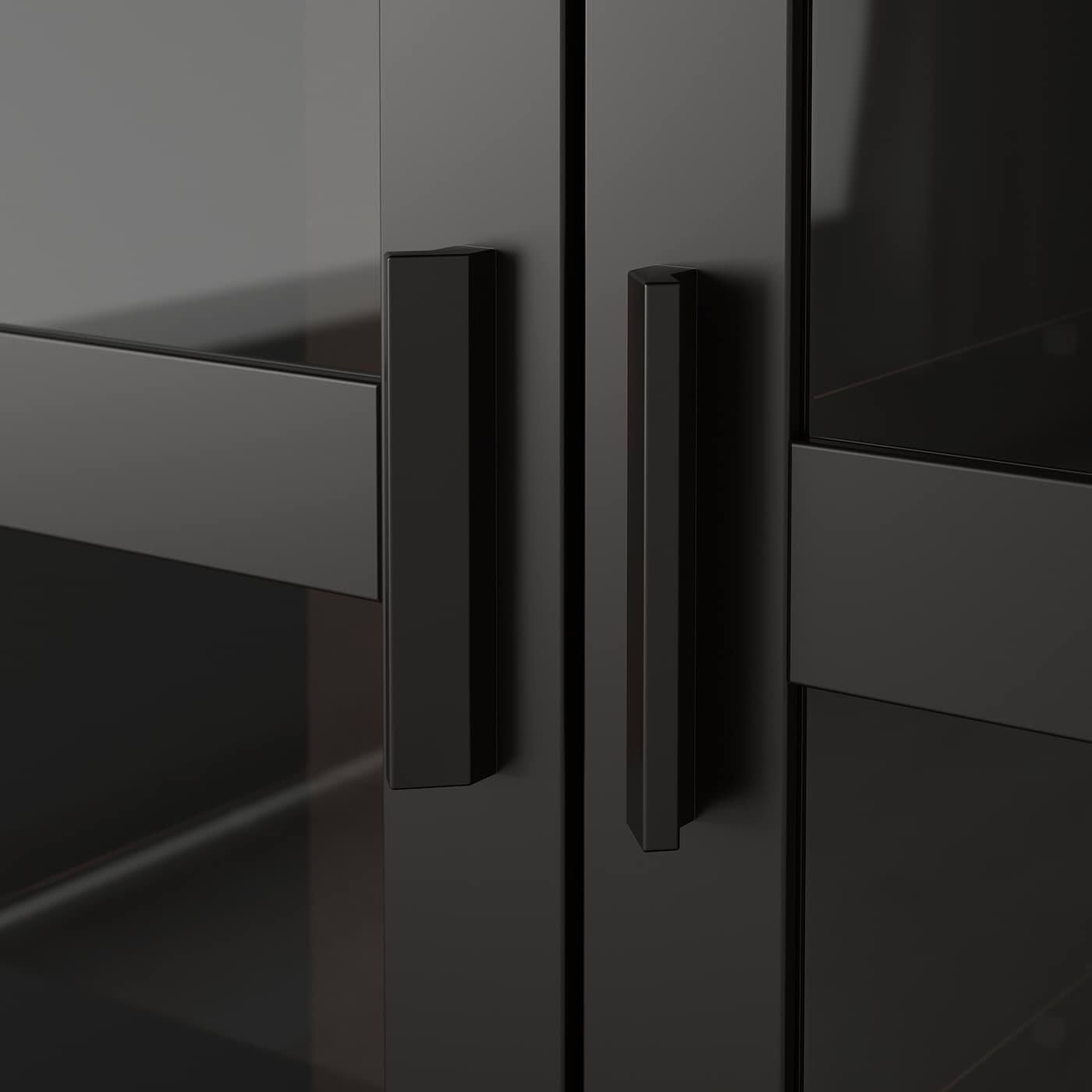 IKEA - BRIMNES Glass-Door Cabinet, Black, 31 1/2x74 3/4 10409871
