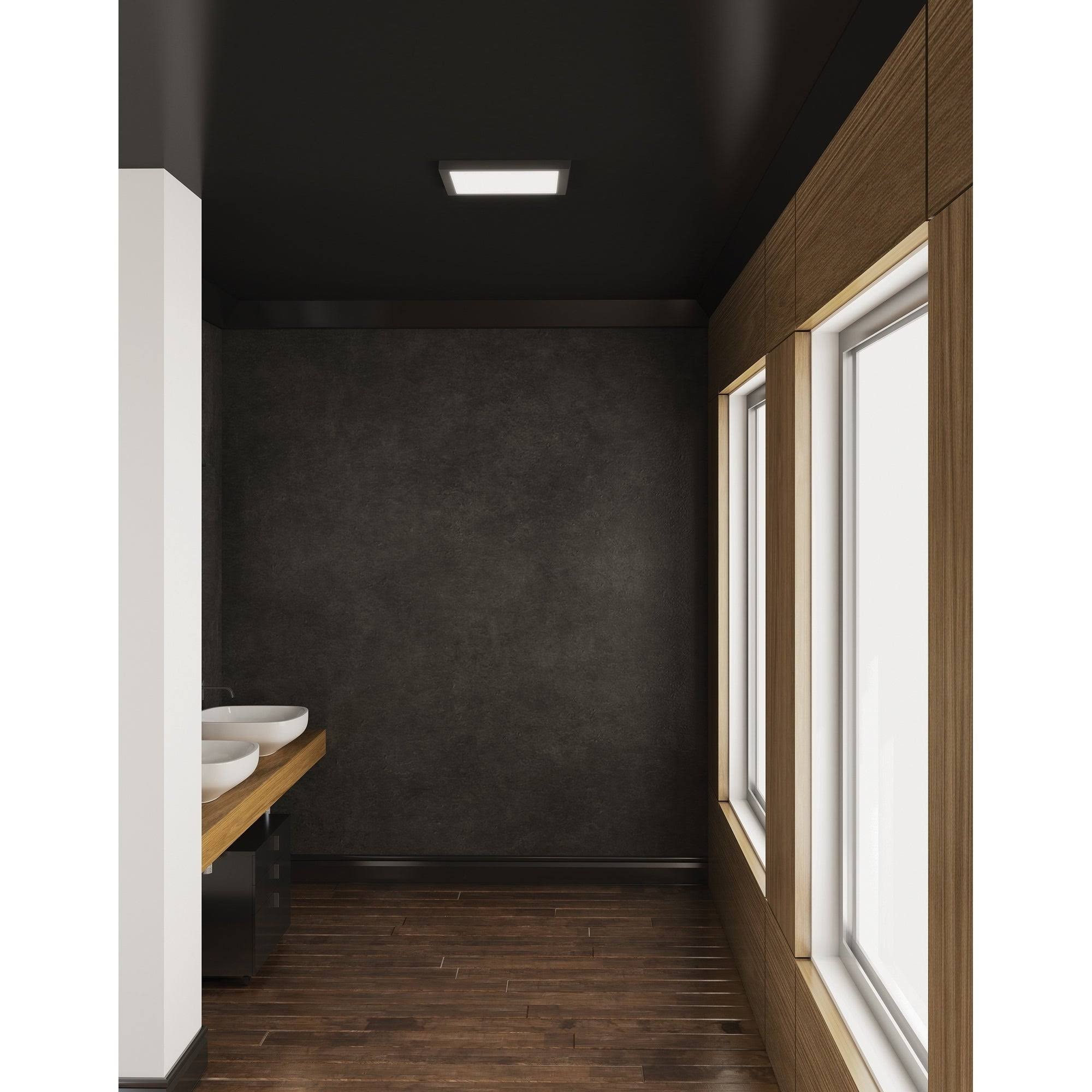DALS Lighting 10x22 LED Square Flush Mount, Satin Nickel - CFLEDSQ10-SN