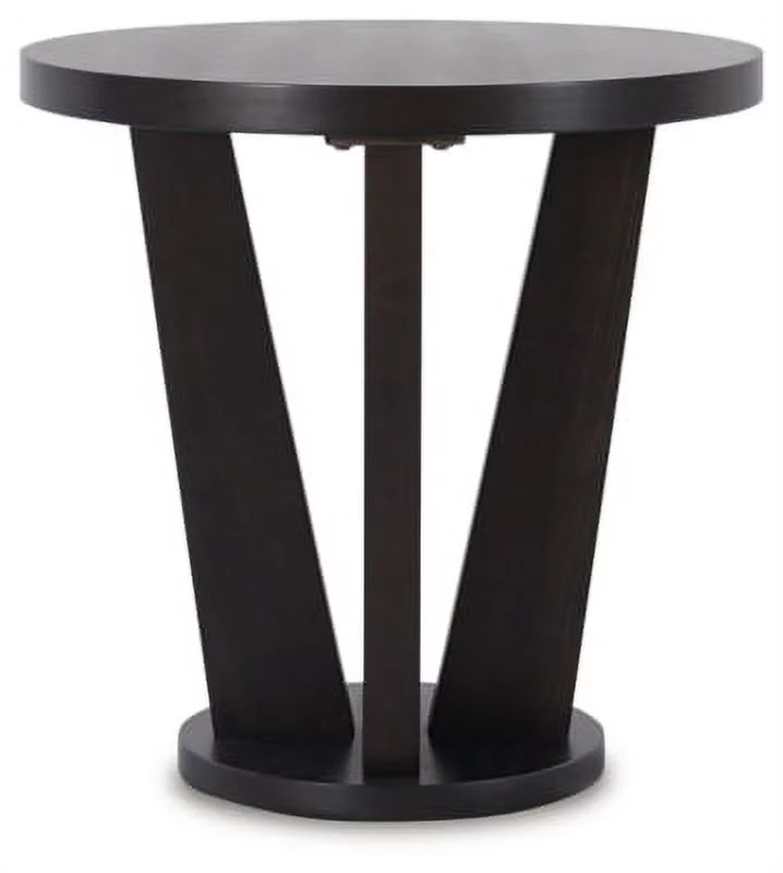 Signature Design by Ashley Contemporary Chasinfield End Table  Dark Brown