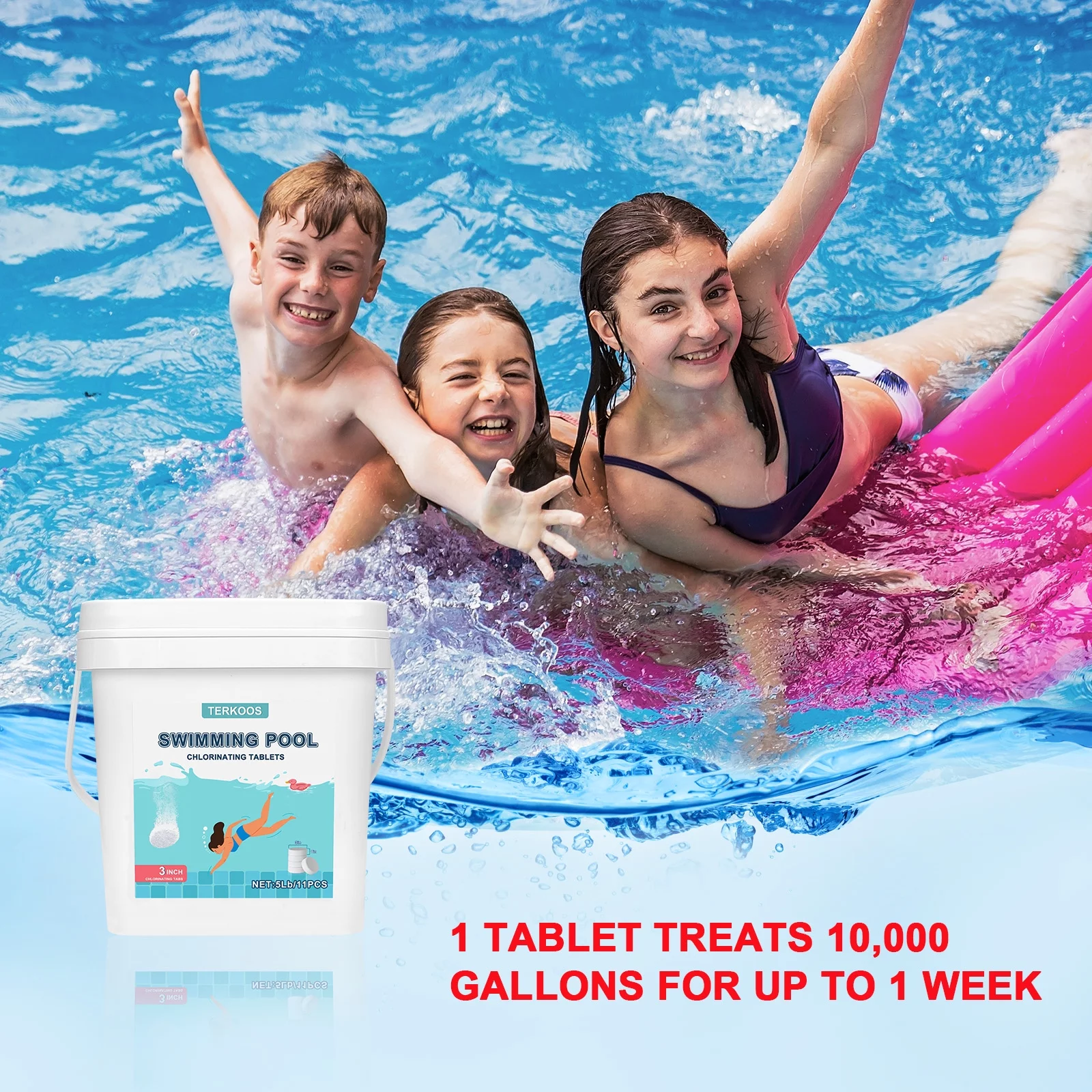 40 LB 3 Inch Chlorine Tablets for Pools Hot Tubs and Spas