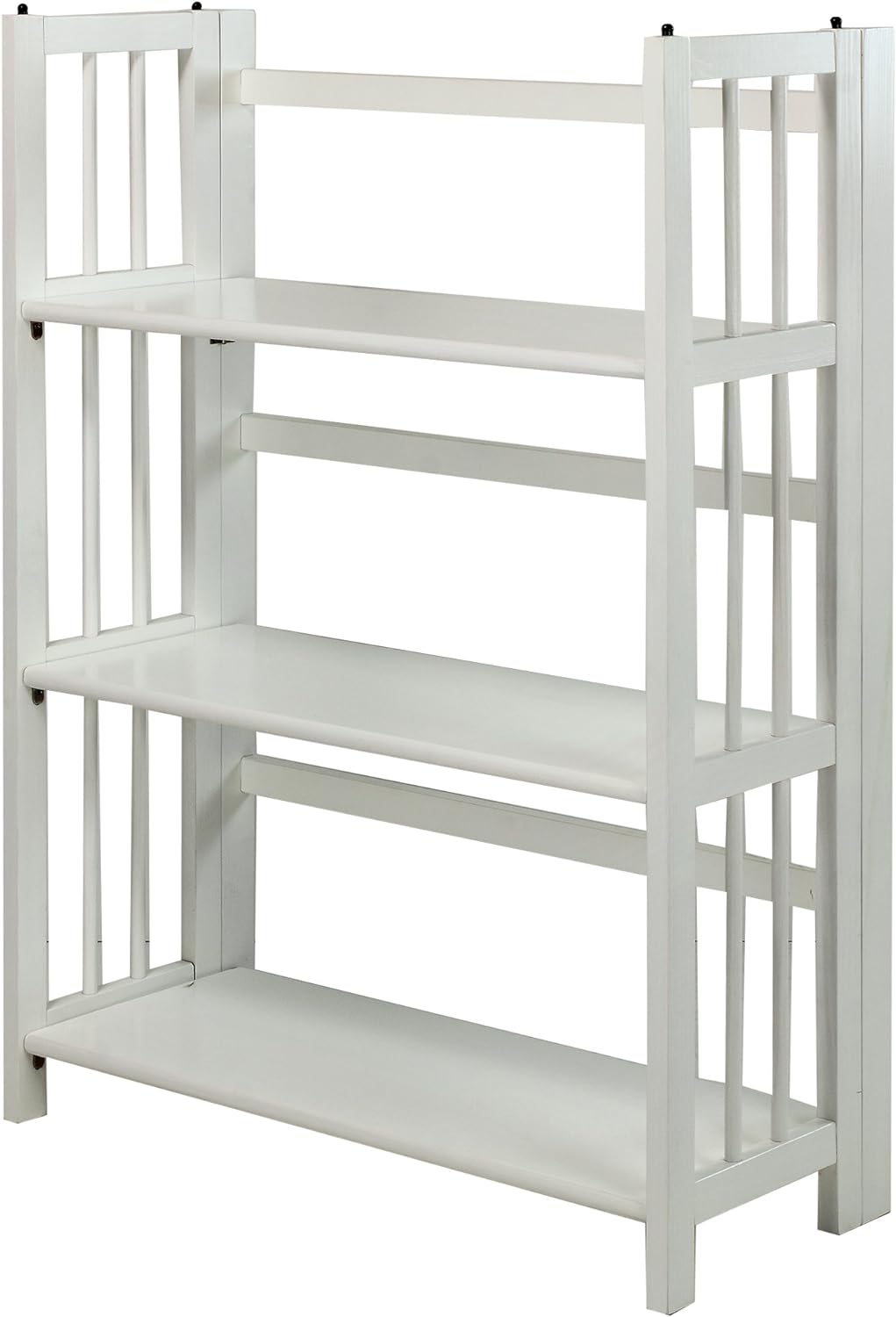 Casual Home 3-Shelf Folding Stackable Bookcase (27.5 Wide)-Natural
