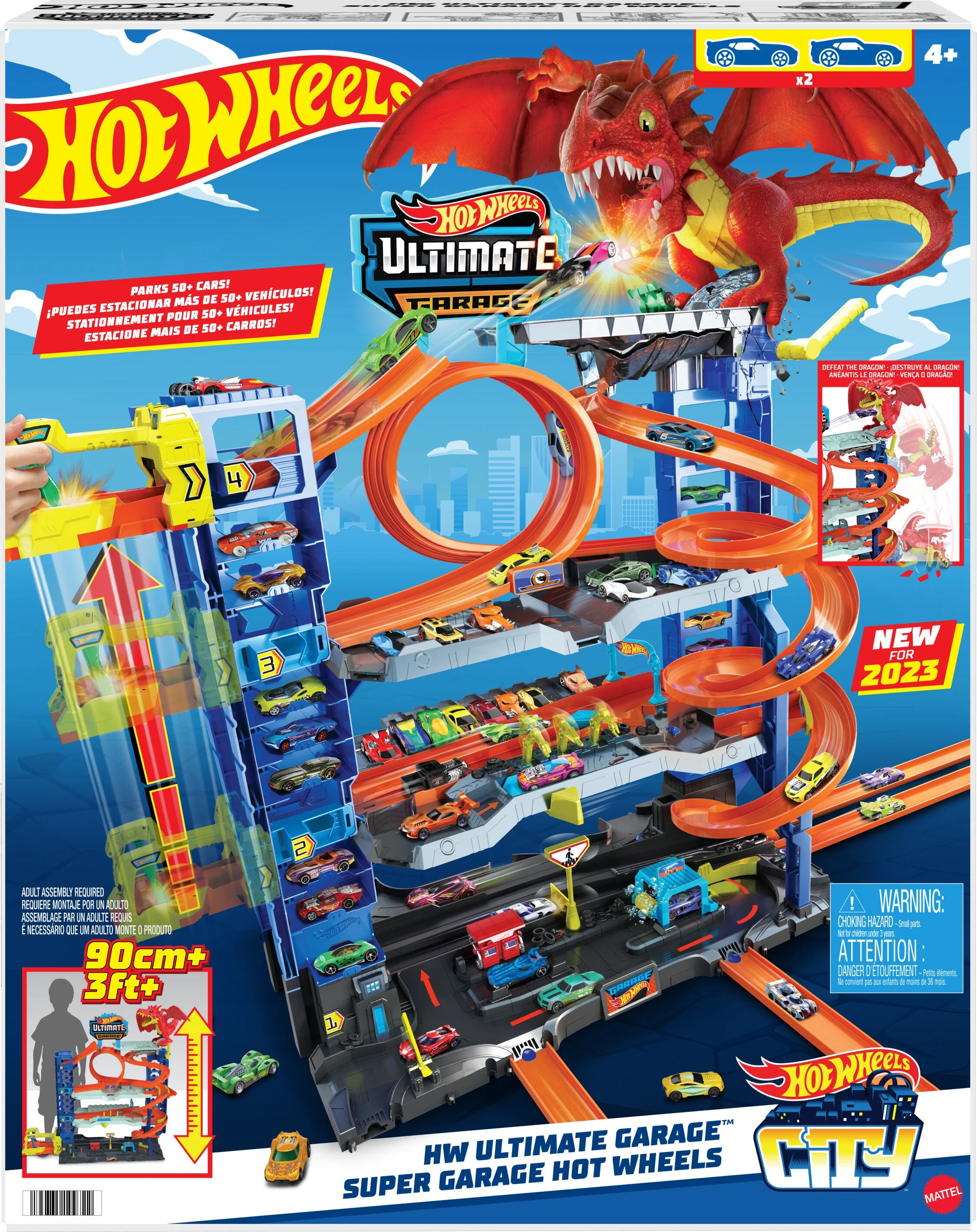 Hot Wheels City Ultimate Garage Playset with 2 Die-Cast Cars, Toy Storage for 50+ Cars - Radiant Selections