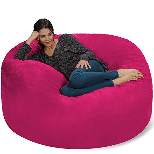 Chill Sack Bean Bag Chair - 5' Giant Memory Foam Lounge Chair with Soft Microfiber Cover – Cozy Furniture for Living Room, Dorm