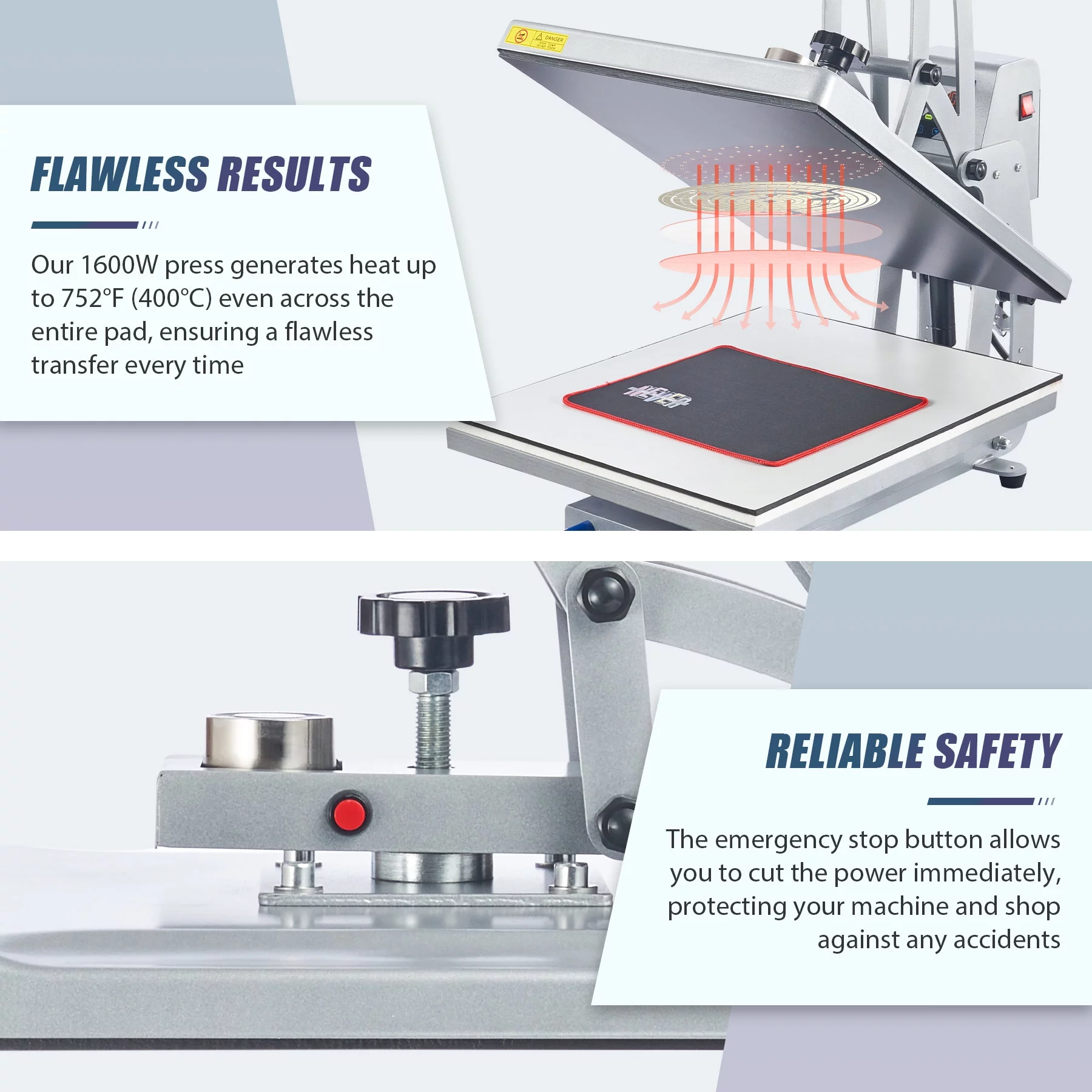 Heat Press Machine 16x20 Auto Open Clamshell T Shirt Press for Clothes Bags More - Radiant Selections