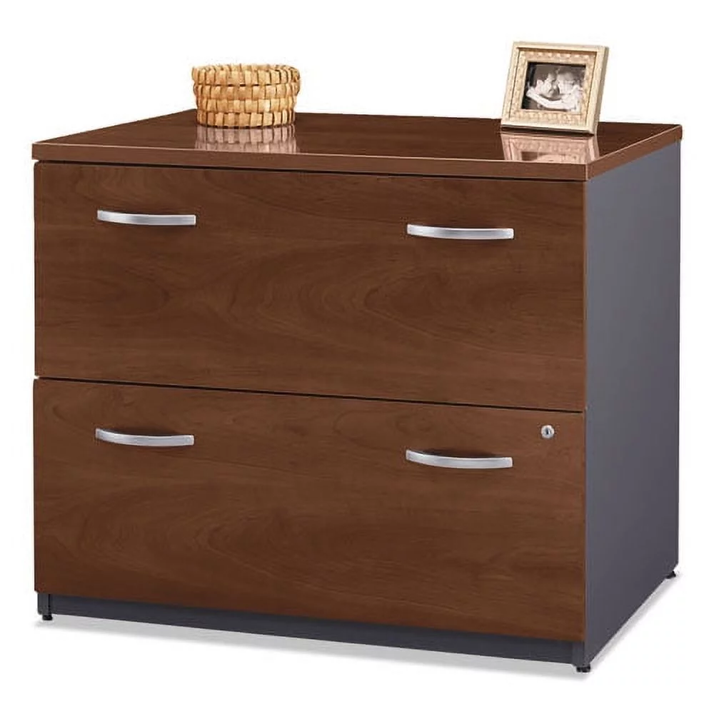 Series C 2 Drawer Lockable Lateral Filing Cabinet, Cherry