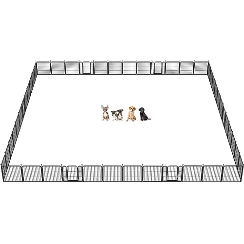 FXW Rollick Dog Playpen for Yard, RV Camping, 32 inch 16 Panels for Small and Medium Dogs│Patented