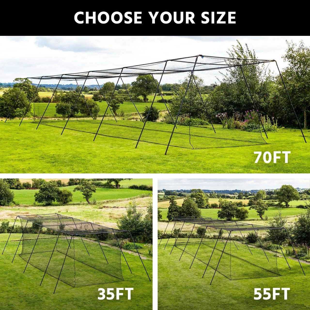 Fortress Trapezoid Baseball Batting Cage [Complete Package] | Baseball Gear