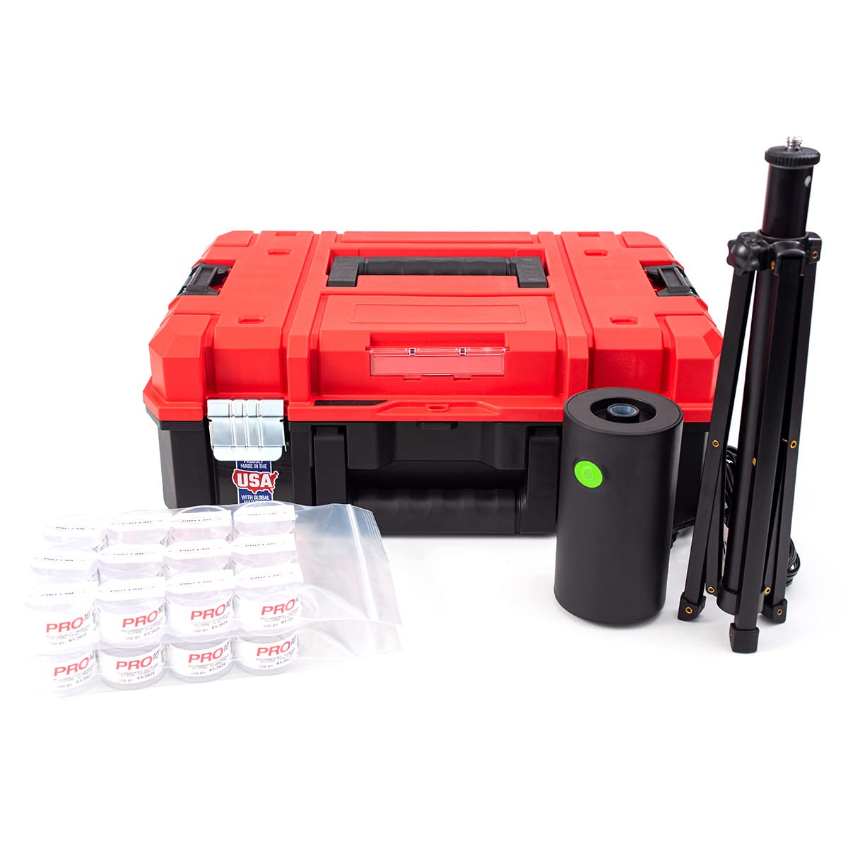 AIR-PRO Mold Test Kit for Home - Complete Testing System for Mold Inspectors Includes Pump, Case, Tripod