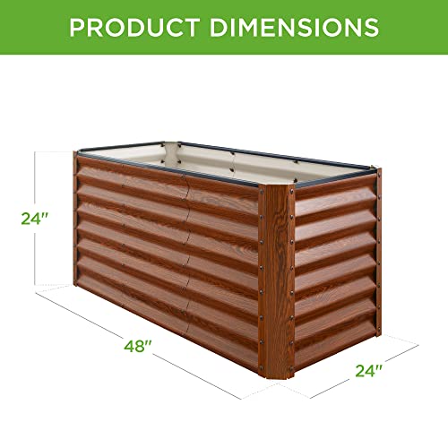 Best Choice Products 8x4x2ft Outdoor Metal Raised Garden Bed, Deep Root Planter Box for Vegetables, Flowers, Herbs