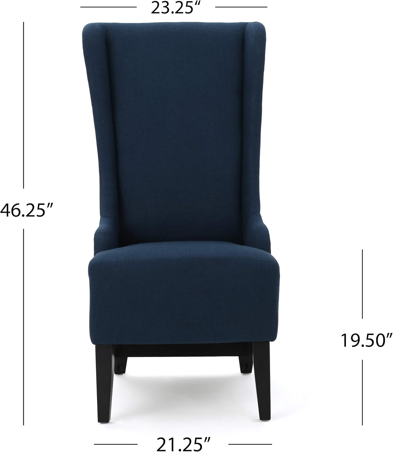 Christopher Knight Home Callie Fabric Dining Chair, Dark Blue