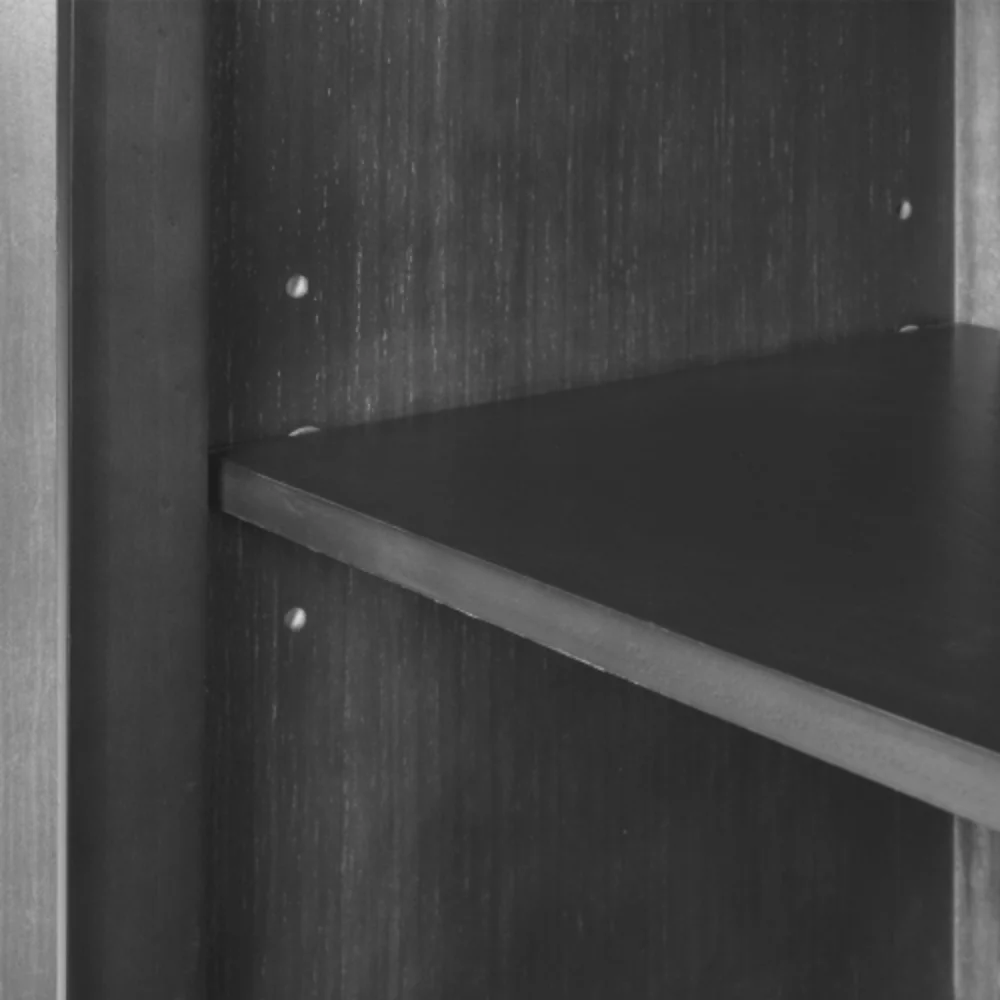 Accent Storage Cabinet Wooden Cabinet with Adjustable Shelf, Antique Gray, Entryway, Living Room, Bedroom Grey + MDF
