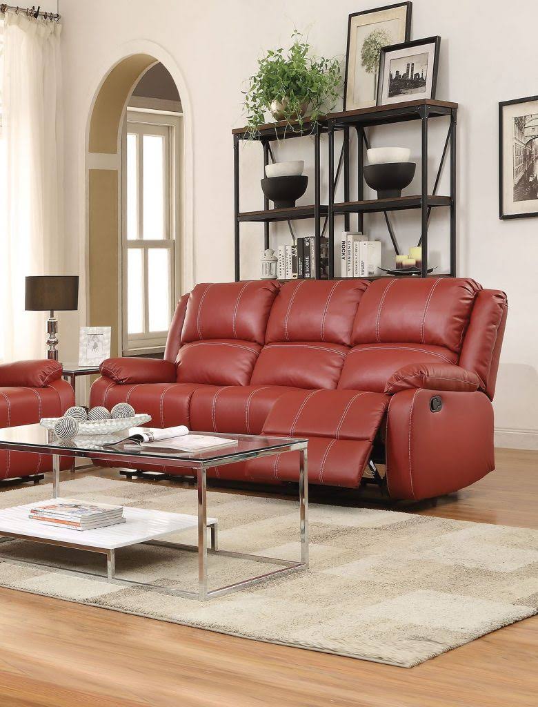 Acme Zuriel Rocker Recliner, Red PU